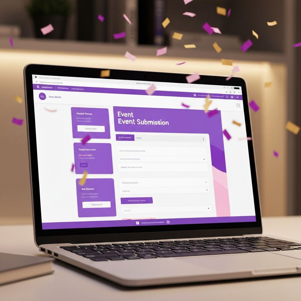 Beautiful CFP submission form on laptop